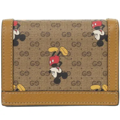 Pre-owned Gucci Brown Pvc Leather Wallet (bi-fold) ()