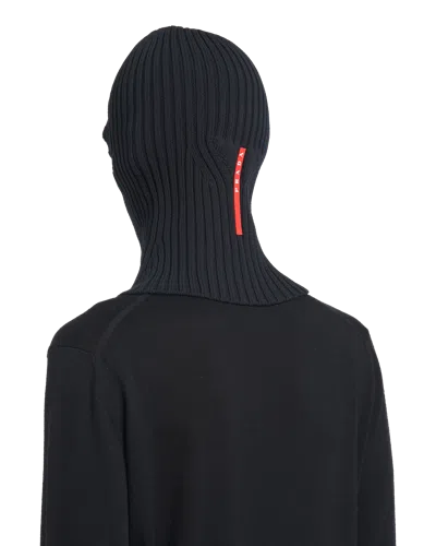 Prada Technical Fabric Ski Mask In Animal Print