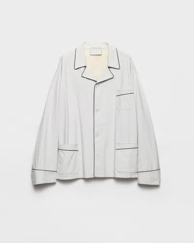 Prada Nappa Leather Shirt In Animal Print