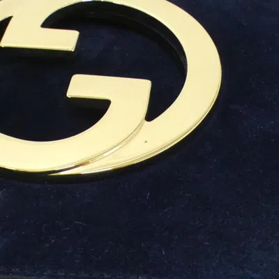 Pre-owned Gucci Deep Blue Suede Shoulder Bag ()