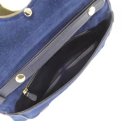 Pre-owned Gucci Deep Blue Suede Shoulder Bag ()