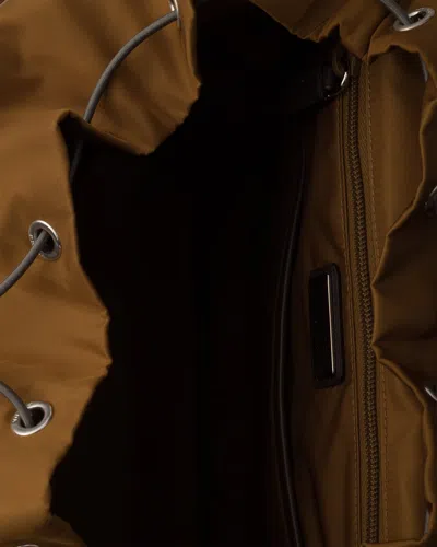 Prada Re-nylon And Leather Backpack In Brown