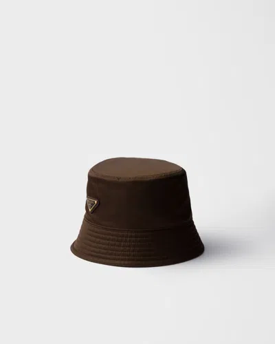 Prada Re-nylon Bucket Hat In Brown