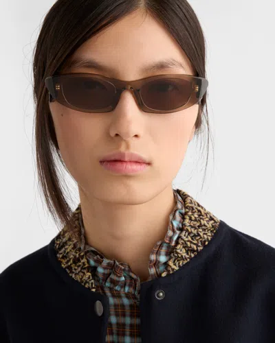 Prada Symbole Sunglasses In Brown