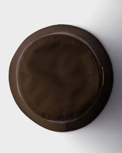 Prada Re-nylon Bucket Hat In Brown