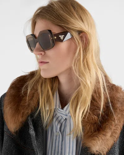 Prada Symbole Sunglasses In Brown