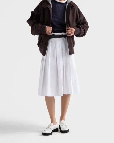 Prada Chocolate Patent Leather Loafers In White