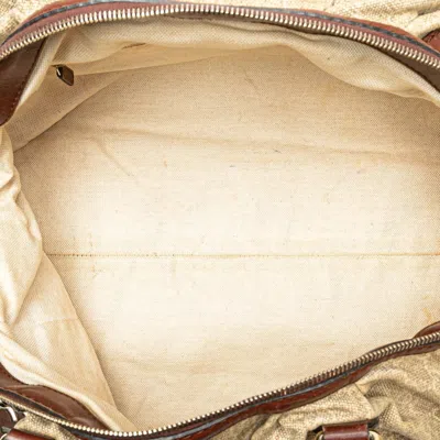 Pre-owned Gucci Gg Canvas Beige Brown Gg Canvas Handbag Shoulder Bag ()