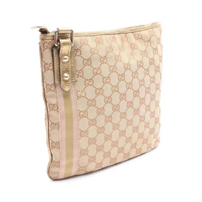 Pre-owned Gucci Gg Canvas Beige Gg Canvas Shoulder Bag () In Sand