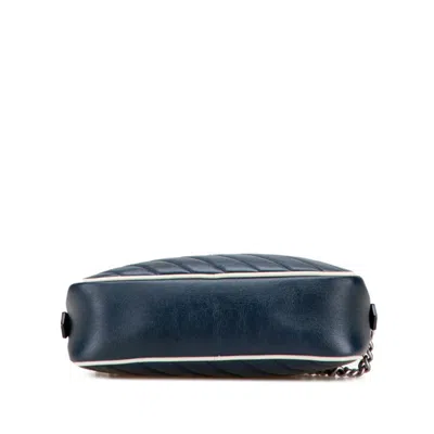 Pre-owned Gucci Gg Marmont Blue Leather Shoulder Bag ()