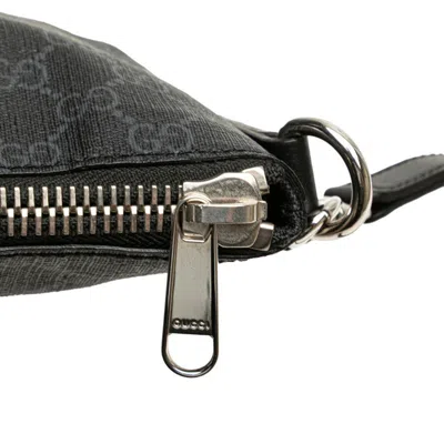 Pre-owned Gucci Sherry Line Black Pvc Leather Shoulder Bag ()