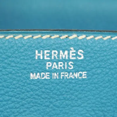Pre-owned Hermes Blue Jean Togo Leather Handbag ()