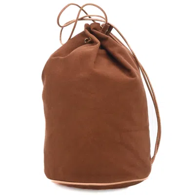Pre-owned Hermes Brown Cotton Shoulder Bag ()