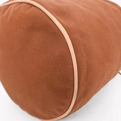 Pre-owned Hermes Brown Cotton Shoulder Bag ()
