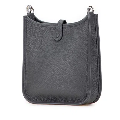 Pre-owned Hermes Evelyne Ardoise Dark Gray Taurillon Clemence Leather Shoulder Bag ()