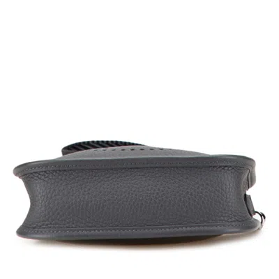 Pre-owned Hermes Evelyne Ardoise Dark Gray Taurillon Clemence Leather Shoulder Bag ()