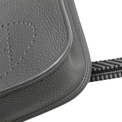 Pre-owned Hermes Evelyne Ardoise Dark Gray Taurillon Clemence Leather Shoulder Bag ()