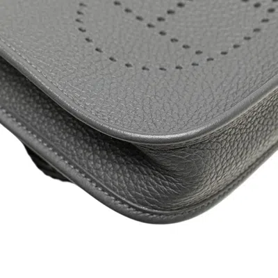 Pre-owned Hermes Evelyne Ardoise Dark Gray Taurillon Clemence Leather Shoulder Bag ()