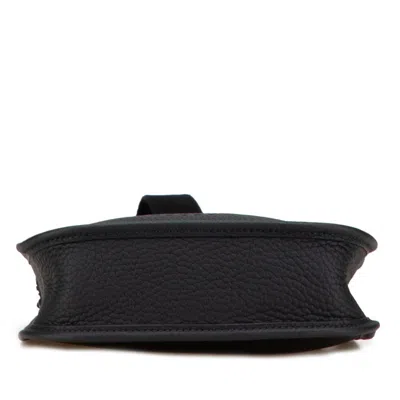 Pre-owned Hermes Evelyne Black Taurillon Clemence Leather Shoulder Bag ()