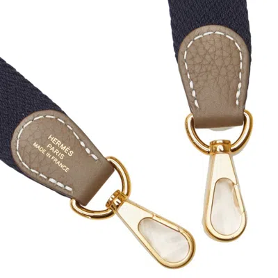 Pre-owned Hermes Evelyne Brown Etoupe Gray Togo Leather Shoulder Bag () In Multi