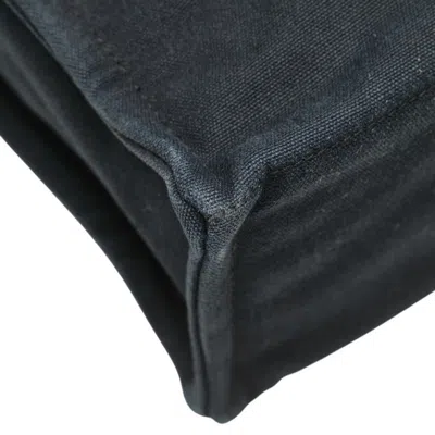 Pre-owned Hermes Fourre Tout Black Gray Canvas Handbag Tote Bag () In Multi