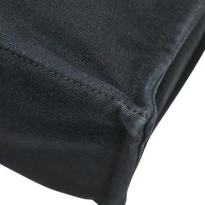 Pre-owned Hermes Fourre Tout Black Gray Canvas Handbag Tote Bag () In Multi