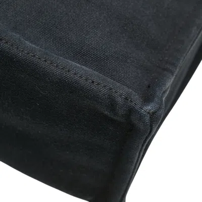 Pre-owned Hermes Fourre Tout Black Gray Canvas Handbag Tote Bag () In Multi