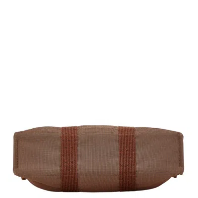 Pre-owned Hermes Her Line Brown Canvas Handbag Tote Bag ()