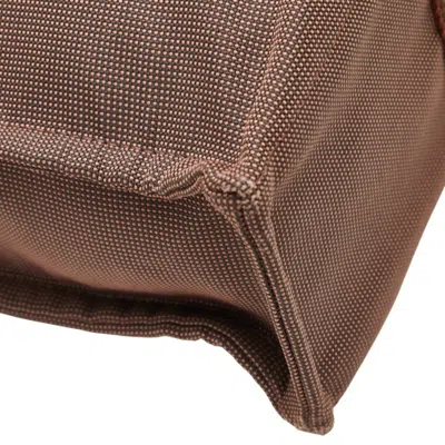Pre-owned Hermes Her Line Brown Canvas Handbag Tote Bag ()