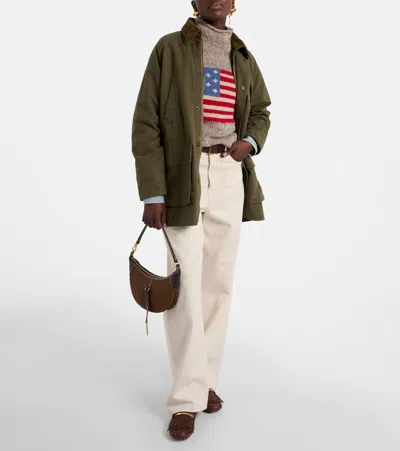 Polo Ralph Lauren Polo Id Small Leather Shoulder Bag In Brown