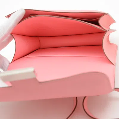 Pre-owned Hermes Pink Rose Confetti Epsom Leather Shoulder Bag ()