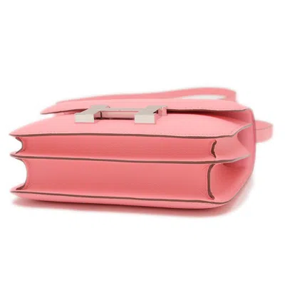 Pre-owned Hermes Pink Rose Confetti Epsom Leather Shoulder Bag ()