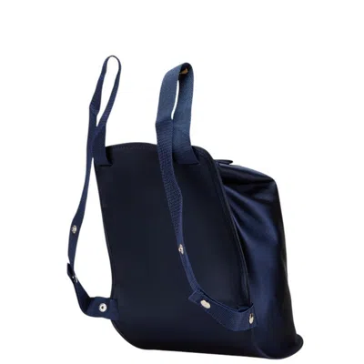 Pre-owned Hermes Sherpa Green Navy Nylon Backpack () In Multi