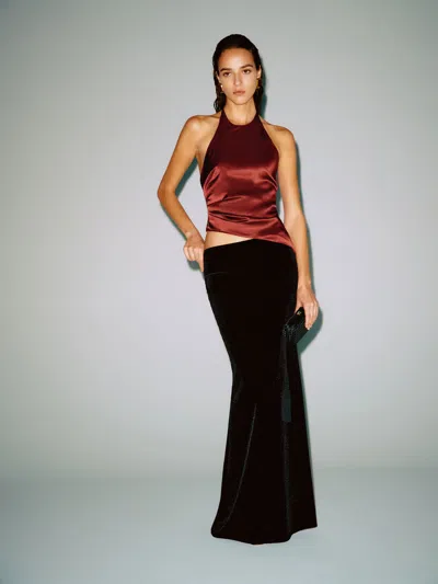 Reformation Jayne Knit Skirt In Black