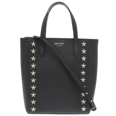 Pre-owned Jimmy Choo Black Leather Tote Bag ()
