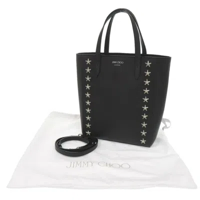 Pre-owned Jimmy Choo Black Leather Tote Bag ()