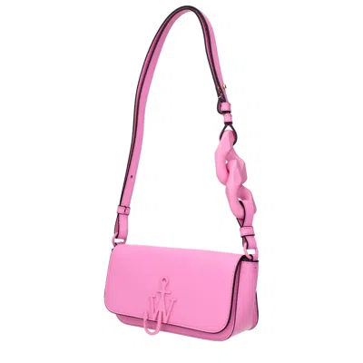 Jw Anderson Pink Leather Shoulder Women's Bag In Pink
