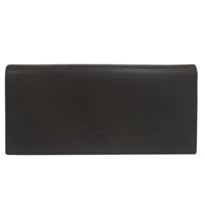 Pre-owned Loewe Black Leather Long Wallet (bi-fold) ()