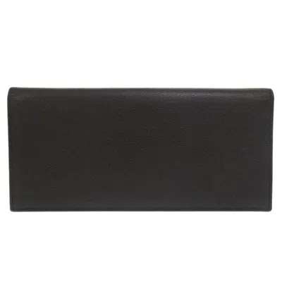 Pre-owned Loewe Black Leather Long Wallet (bi-fold) ()