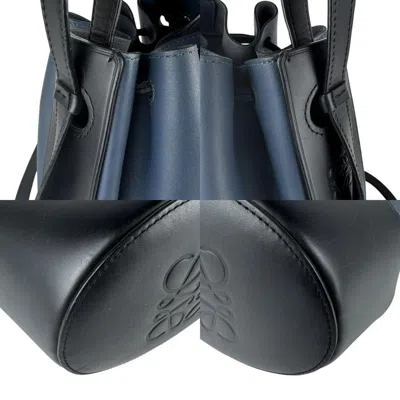 Pre-owned Loewe Black Navy Leather Shoulder Bag () In Multi