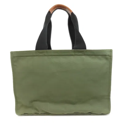 Pre-owned Loewe Green Khaki Canvas Tote Bag () In Multi