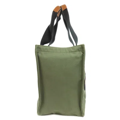 Pre-owned Loewe Green Khaki Canvas Tote Bag () In Multi
