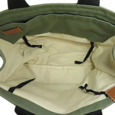 Pre-owned Loewe Green Khaki Canvas Tote Bag () In Multi