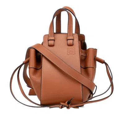 Pre-owned Loewe Hammock Brown Leather Handbag Shoulder Bag ()