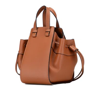 Pre-owned Loewe Hammock Brown Leather Handbag Shoulder Bag ()