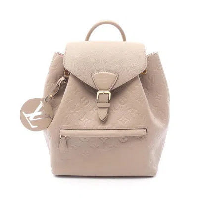Pre-owned Louis Vuitton Beige Monogram Empreinte Leather Backpack () In Sand