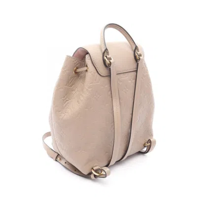 Pre-owned Louis Vuitton Beige Monogram Empreinte Leather Backpack () In Sand
