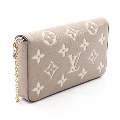 Pre-owned Louis Vuitton Beige Monogram Empreinte Leather Pochette Shoulder Bag () In Sand