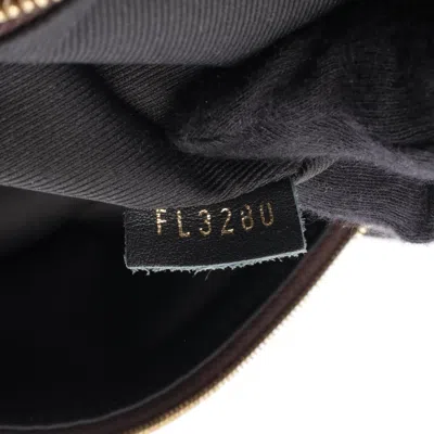 Pre-owned Louis Vuitton Black Brown Pvc Coated Canvas Monogram Leather Backpack () In Multi