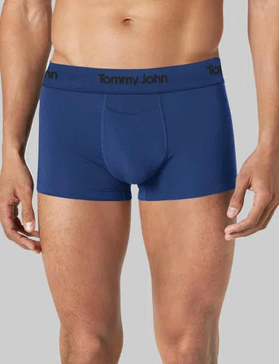 Tommy John Men's Second Skin Square Cut 2" Boxer Brief In Blue